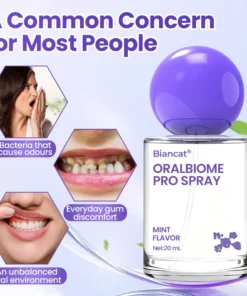 Biancat® OralBiome Pro Spray Microbiome Probiotic Spray for Fresh Breath, Gum Comfort & Oral Balance