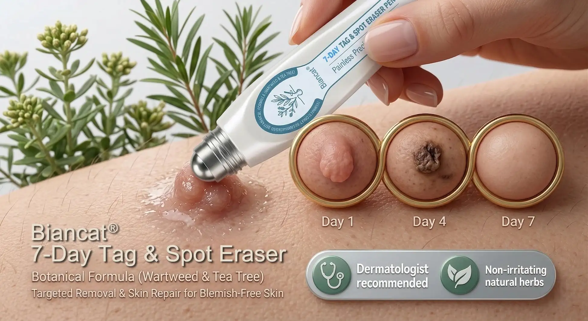 Biancat® 7-Day Skin Tag & Spot Eraser Painless & Scar-Free Advanced Imperfection Removal Rollerball Pen
