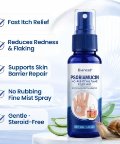 Biancat® PsoriaMucin No-Rub Itch & Flake Relief Mist